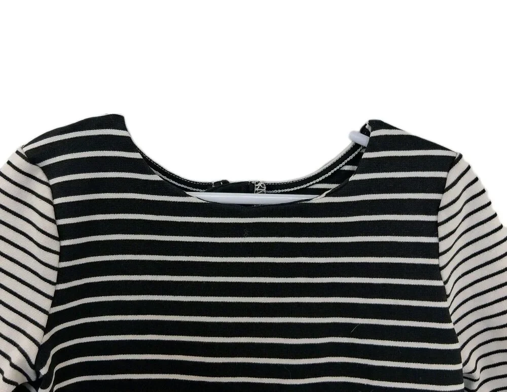Osh Kosh Knit Dress Black White Long Sleeve Size 5T Casual